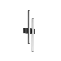 Telefunken LED Außenwandleuchte Graz – 2-flammig – Schwarz – 15,5 cm Breite – 47 cm Höhe – IP44 – 230 V – 960 lm