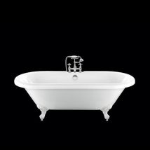 Vasca Da Bagno Freestanding Con Piedini Chelsea Bianca 154 Cm Piedini Di Aquila Bianchi