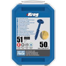 Kreg - Taschenlochschraube 51 Mm Blue-kote Maxi-loc, Außengewinde, 50 Sml-c2b-50-int