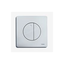 Placa De Control De Volumen Doble Wisa Quadro Gaia, Abs Cromado Brillante.