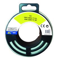 10m Cable Coaxial Tv Conductor De Cobre Satélite Blanco