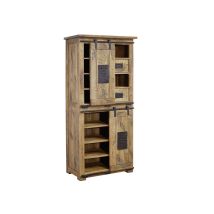 Massivmoebel24 - Railway 117 Credenza In Legno Di Mango - Laccato / Natur 80x45x175
