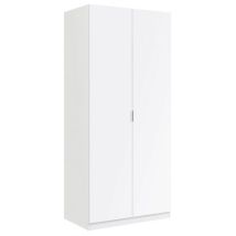 Armadio In Kit Due Ante Cm. 81x52x180h Bianco O Rovere