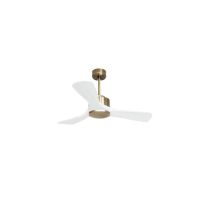 Modulo De Klassfan - Super Destratificateur Et Ventilateur Dc 106 Cm Laiton Pales Bois Blanc Sans Lumière 15 À 20 M²