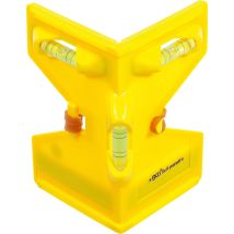 Pfosten-Winkel-Wasserwaage – 140 x 97 mm – 0,134 kg – 4 starke Magnete – Gummiband – Werkzeug für präzises Ausrichten