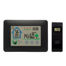 Stazione Meteo Denver WS-520 con Orologio Nero – Misurazione Interna ed Esterna – Sensore Esterno – 0°C a +50°C – -40°C a +70°C