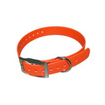 Collier en biothane orange de sécurité – 600 x 25 x 2,6 mm – Durable, imperméable, hygiénique – HB