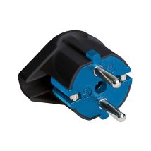 Schuko-stecker Mit Seitlichem Ausgang, 16 A, 250 V, T/tl, 4,8 Mm, Schwarz, Solera 6566n