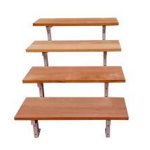 Vinuovo - Bali Gartentreppe Stahl H71cm - 4 Bankirai Hartholz Stufen B80cm