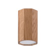 Sollux Lighting Zeke Faretto Da Incasso A Superficie In Legno Di Quercia Octagon, 30 Cm