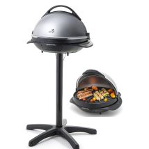 Senya Barbecue Elettrico 2 In 1 Su Supporto E Su Tavolo, Superficie Di Cottura 40 Cm, Placca In Alluminio Pressofuso, Coperchio Staccabile, 2200w, 