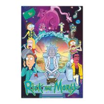 Rick & Morty Poster Staffel 4 – 61 x 91,5 cm – Hochwertiges 150 g/m² Glanzpapier – Wanddekoration