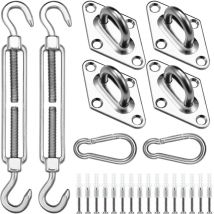 Mounting Kit For Sun Sails, Parae 304 Hardware Set, For Square And Triangular Sun Sails