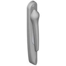 La Croisee Ds - Tirador 20° Exterior Proyección Reducida Cruzado Ds - Gris Inox Claro - Izquierda - Ds5510-g870