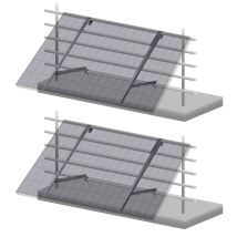 Zelsius Universal Solarmodul Balkonhalterung Set Für 2 Solarpanele, Verstellbarer Winkel, Montageset