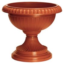 Vaso Con Piedistallo Fioriera Venezia In Plastica Arredo Giardino Cm 44xh36