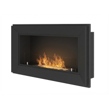 Foyer Encastrable Au Bioéthanol Frame 900 Simplefire Avec Vitre - Noir Mat