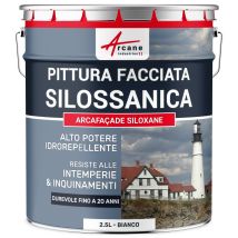 Pittura Silossanica Per Esterni E Facciate, Ad Alto Potere Idrorepellente - Arcafaçade Siloxane - 2,5 L (+ O - 15 M² In Una Mano) Bianco - Arcane 