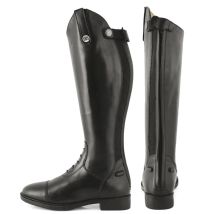 40, Noir: Bottes De Concours Maris Junior Pour Enfants, En Cuir Avec Lacets Et Fermeture Éclair