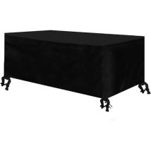 Gartenmöbelabdeckung, Wasserdichte Schutzhülle Für Gartentisch Und -stühle, Schutzhülle Für Sitzgruppen, Schwarze Oxford-schutzhülle, 170 X 94 X 70 Cm