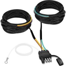 Faisceau De Câbles Pour Feux De Remorque À 4 Broches Et 5 Fils, Câble D'Extension Pour Clignotants De Frein 18 Awg De 22 Pieds, Pour Camping-car Avec 