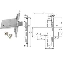 Nuova Feb - Serratura A Doppia Mappa Per Porte In Alluminio Da Fascia Art. 6873/6893 Feb E90 - Scatola 185x81 Mm