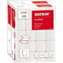 Katrin Classic Zz Serviettes Blanches Pliées En Z Douces