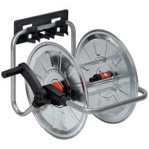 Enrollador de manguera de pared 50 m – Acero galvanizado – Soporte de montaje incluido – Agrati