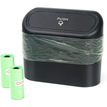 Basurero Pequeño Para Coche, Con Tapa, Impermeable, Portátil, Para Colgar En La Oficina (negro)