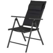 Campfeuer - Campingstuhl, Schwarz, 7-fach Verstellbar, Gartenstuhl Hochlehner Für Terrasse Und Garten