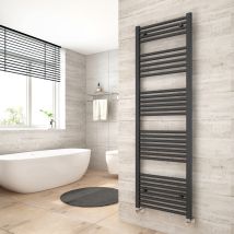 Heilmetz - Straight Heated Towel Rail Bathroom Warmer Heating Radiator Anthracite 1600×500mm Suitable For 8m²