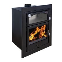 Eider Biomasa Poêle À Bois - 10,2 Kw - Modèle Insert Aston - Jusqu'à 225 M³ - H.97 X L.73,5 X P.50 Cm - Classe Énergétique A
