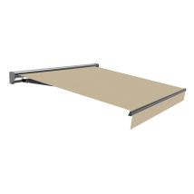 Motorisierte Markise 4x3 Beige – Acryl Uv – Halbkassette Anthrazit – Fernbedienung