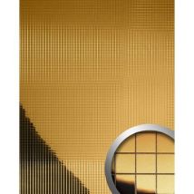 Wallface - Pannello Per Interni E Pareti Mosaico 27374 M-style Rivestimento Murale Autoadesivo Specchio Oro 0,96 Mq