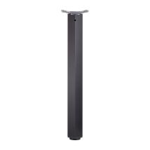 Legs Ta001 Tischbein, 820r/60x60mm, Mattschwarz Centrale Brico