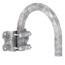 Soporte de pared en U para antenas de 60, 65 y 80 cm – Hierro galvanizado – 35 mm diámetro – 528 gramos