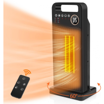 Ymyny Tragbarer Heizstrahler, 1400/2000 W, Öko-keramik-elektroheizkörper, Ptc-elektroheizer, 2-12-stunden-timer, 60°-oszillation, Einstellbarer 