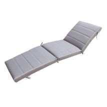 Gardeness - Cuscino In Poliestere Sfoderabile Impermeabile 185x57 Cm Per Lettino Da Esterno - Grey