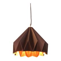 010625 – Pendelleuchte Aus Origami-metall, Ø30 X 20 Cm – Schwarzes Interieur - Opjet
