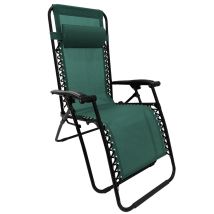 Terre Jardin - Sillón Tumbona Relax Plegable – Silla Reclinable Multiposición Con Reposabrazos Y Reposacabezas Negro