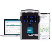 Master Lock Smart Connected Schlüsseltresor Zur Wandmontage, Bluetooth Oder Kombination, Mittel 83 X 127 X 59 Mm, Outdoor, Für Profis, Schwarz Und 