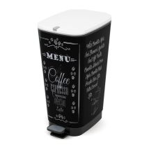 Curver - Cubo De Basura Chic Bin Con Pedal Antideslizante 45l, 44,5x 29x 60,5cm, Decorado Cocina, Tapa Y Aro Para Bolsa