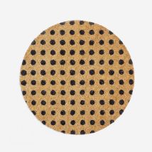 Felpudo Redondo De Coco Con Base Antideslizante Dots