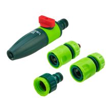 Verto Spritzbrause 1/2" – 4-teiliges Set – Kunststoff – grün – 18,7 cm – 13,6 cm – 3,2 cm – 0,13 kg