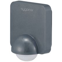 Sy-5836536 Parete Rilevatore Di Movimento Ad Infrarossi Passivo Pir 360 ° Relè Grigio Scuro Ip54 - Sygonix