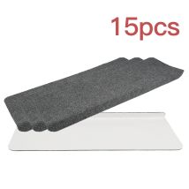 Guoyihua - Skecten 15 Peldaños 65 X 25 Cm, Alfombra De Seguridad Antideslizante Autoadhesiva Para Niños, Mayores Y Mascotas, Gris