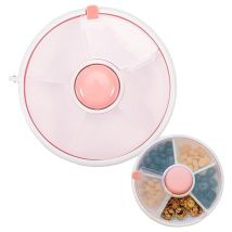 Sinbinta - Spinner À Collation Avec Dragonne, Bol À Collation Avec Couvercle Et Compartiments, Assiette À Collation, Melon, Bonbons, Organisateur De 