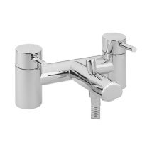 Sagittarius Piazza Bath Shower Mixer Tap With Shower Kit Pillar Mounted - Chrome