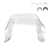 Table Basse Carrée De Salon Design En Plexiglas Drappeggi - Transparent