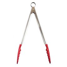 Cuisipro 30.5cm Silicone Locking Tongs Red